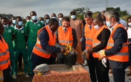 Infrastructures socio-sportives en Côte d’Ivoire : Danho Paulin lance les travaux de construction de 10 Agoras