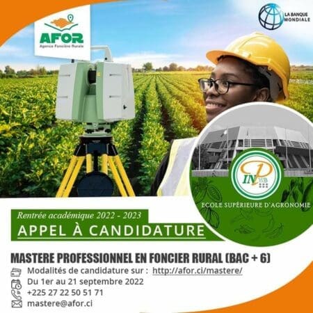 Formation : L’AFOR et l’INP-HB lancent le mastère professionnel en foncier rural