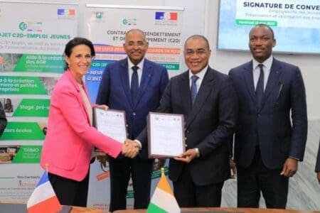 Diplomatie|𝐂𝐨𝐨𝐩é𝐫𝐚𝐭𝐢𝐨𝐧 𝐂ô𝐭𝐞 𝐝’𝐈𝐯𝐨𝐢𝐫𝐞-𝐅𝐫𝐚𝐧𝐜𝐞 : 𝐪𝐮𝐚𝐭𝐫𝐞 𝐜𝐨𝐧𝐯𝐞𝐧𝐭𝐢𝐨𝐧𝐬 𝐝𝐞 𝐟𝐢𝐧𝐚𝐧𝐜𝐞𝐦𝐞𝐧𝐭 𝐂𝟐𝐃 𝐫𝐞𝐥𝐚𝐭𝐢𝐯𝐞𝐬 𝐚𝐮 𝐏𝐫𝐨𝐠𝐫𝐚𝐦𝐦𝐞 𝐄𝐦𝐩𝐥𝐨𝐲𝐚𝐛𝐢𝐥𝐢𝐭é 𝐝𝐞𝐬 𝐣𝐞𝐮𝐧𝐞𝐬 𝐞𝐭 𝐏𝐫é𝐬𝐞𝐫𝐯𝐚𝐭𝐢𝐨𝐧 𝐝𝐞𝐬 𝐚𝐢𝐫𝐞𝐬 𝐩𝐫𝐨𝐭é𝐠ée𝐬 𝐬𝐢𝐠𝐧é𝐞𝐬