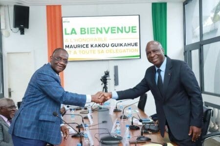 𝐄𝐧 𝐯𝐢𝐬𝐢𝐭𝐞 𝐝𝐞 𝐭𝐫𝐚𝐯𝐚𝐢𝐥 à 𝐥’𝐀𝐅𝐎𝐑 : 𝐥’𝐇𝐨𝐧𝐨𝐫𝐚𝐛𝐥𝐞 𝐌𝐚𝐮𝐫𝐢𝐜𝐞 𝐊𝐚𝐤𝐨𝐮 𝐆𝐔𝐈𝐊𝐀𝐇𝐔𝐄 𝐫𝐞𝐩𝐚𝐫𝐭 « 𝐭𝐫è𝐬 𝐬𝐚𝐭𝐢𝐬𝐟𝐚𝐢𝐭 𝐞𝐭 𝐛𝐢𝐞𝐧 𝐢𝐧𝐬𝐭𝐫𝐮𝐢𝐭 »