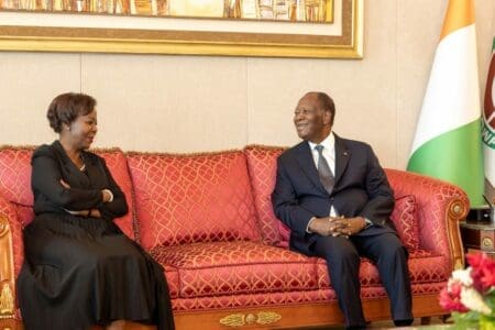 Francophonie : Louise Mushikiwabo et Alassane Ouattara échangent sur l’emploi des jeunes