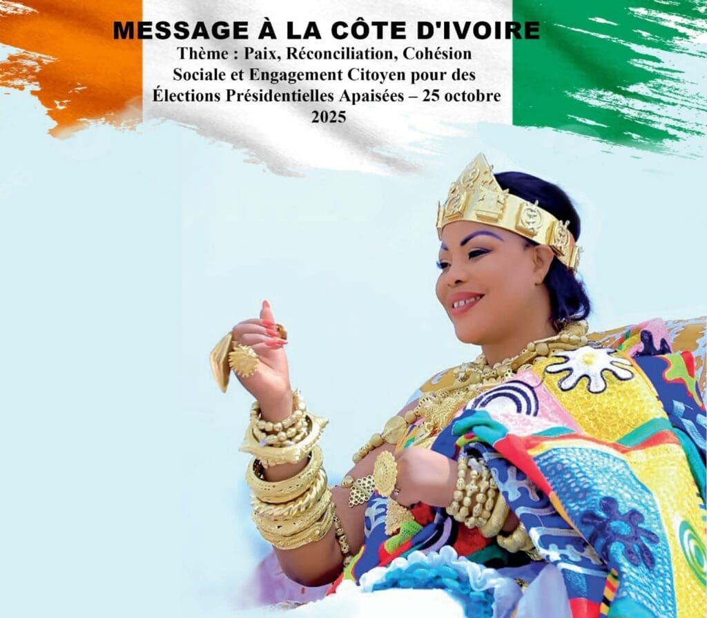 Election Présidentielle 2025: Sa Majesté Nana Kyeremaa Abrafikoto appelle à une élection apaisée en Côte d’Ivoire