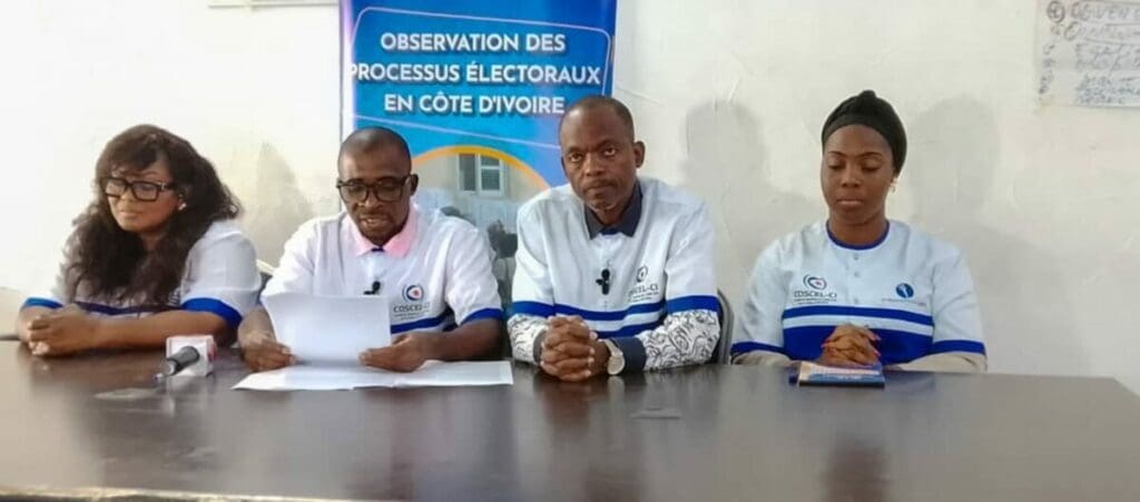 Législative partielle à Toumodi : le COSCEL-CI salue la transparence du vote mais alerte sur les tensions sociales